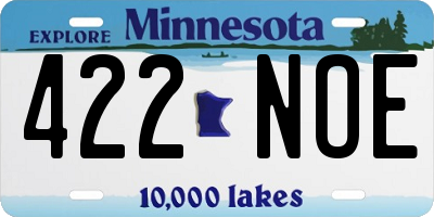 MN license plate 422NOE