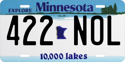 MN license plate 422NOL