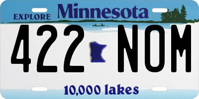 MN license plate 422NOM