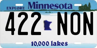 MN license plate 422NON