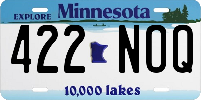 MN license plate 422NOQ