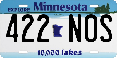 MN license plate 422NOS
