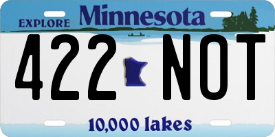 MN license plate 422NOT