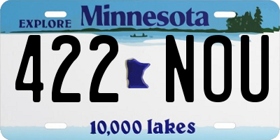 MN license plate 422NOU