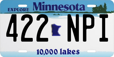 MN license plate 422NPI