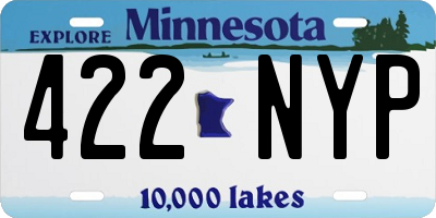MN license plate 422NYP