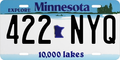 MN license plate 422NYQ