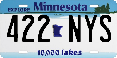 MN license plate 422NYS