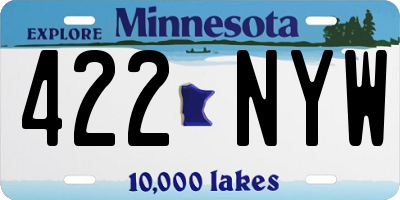 MN license plate 422NYW