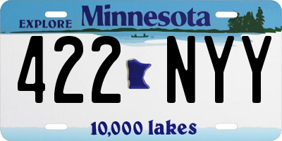 MN license plate 422NYY