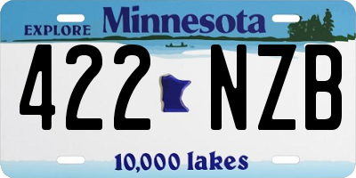 MN license plate 422NZB