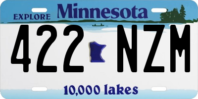 MN license plate 422NZM