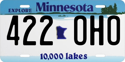 MN license plate 422OHO