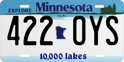 MN license plate 422OYS