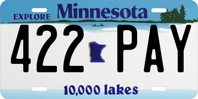MN license plate 422PAY