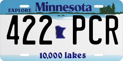 MN license plate 422PCR