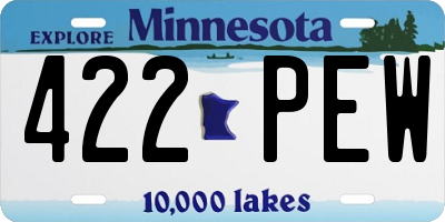 MN license plate 422PEW