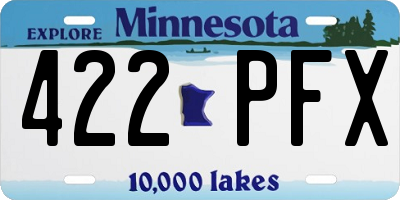 MN license plate 422PFX