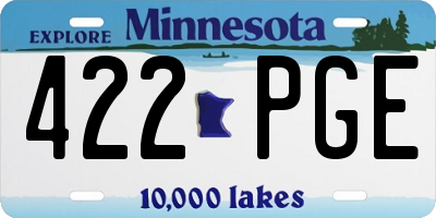 MN license plate 422PGE