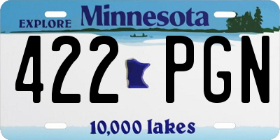 MN license plate 422PGN