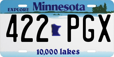 MN license plate 422PGX