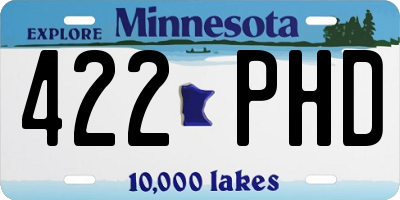 MN license plate 422PHD