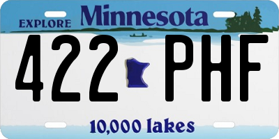 MN license plate 422PHF