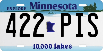 MN license plate 422PIS