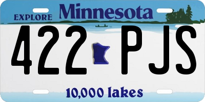 MN license plate 422PJS