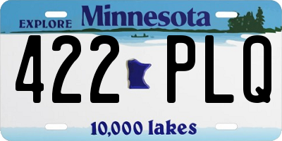 MN license plate 422PLQ