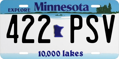 MN license plate 422PSV
