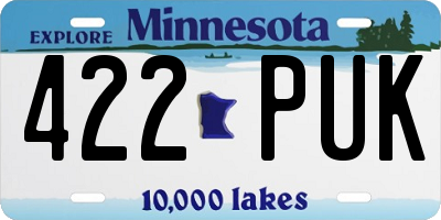 MN license plate 422PUK