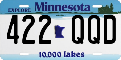 MN license plate 422QQD