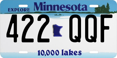MN license plate 422QQF