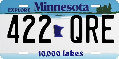 MN license plate 422QRE