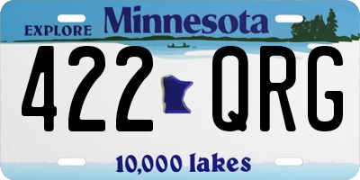 MN license plate 422QRG