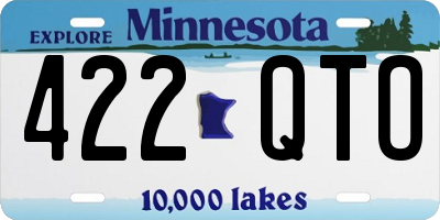MN license plate 422QTO