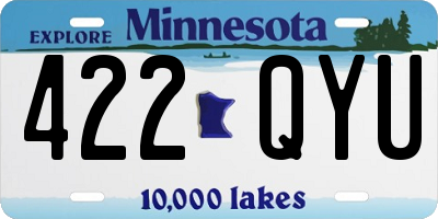 MN license plate 422QYU