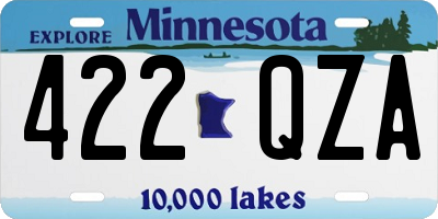 MN license plate 422QZA