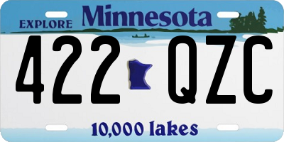 MN license plate 422QZC