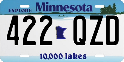 MN license plate 422QZD