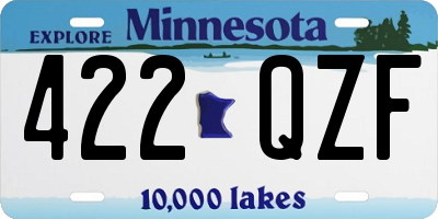 MN license plate 422QZF