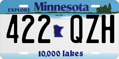 MN license plate 422QZH