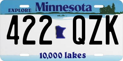 MN license plate 422QZK