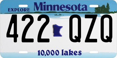 MN license plate 422QZQ