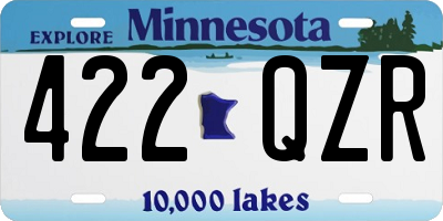 MN license plate 422QZR