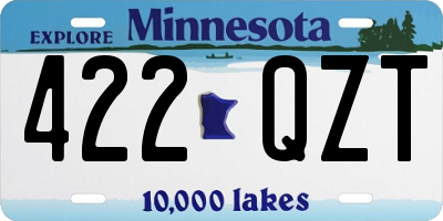 MN license plate 422QZT
