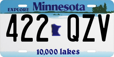 MN license plate 422QZV