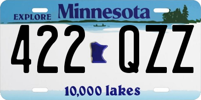 MN license plate 422QZZ
