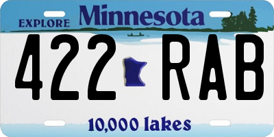 MN license plate 422RAB